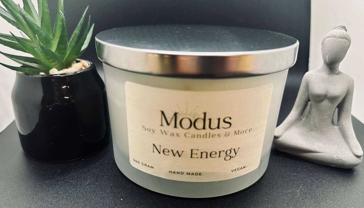 New Energy Soy Wax Candle 500 gram - Modus Candles & More