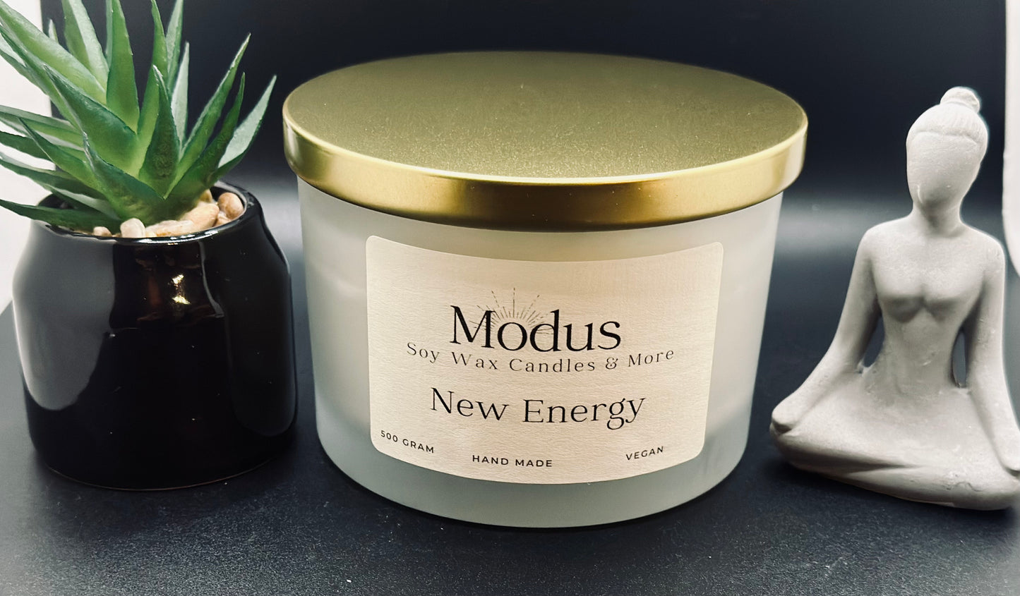 New Energy Soy Wax Candle 500 gram - Modus Candles & More