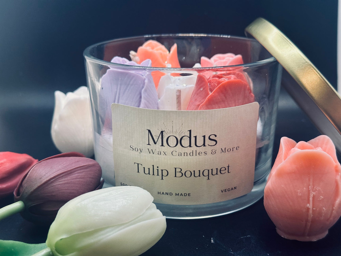 Tulip Bouquet Soy Wax kaars - Modus Candles & More