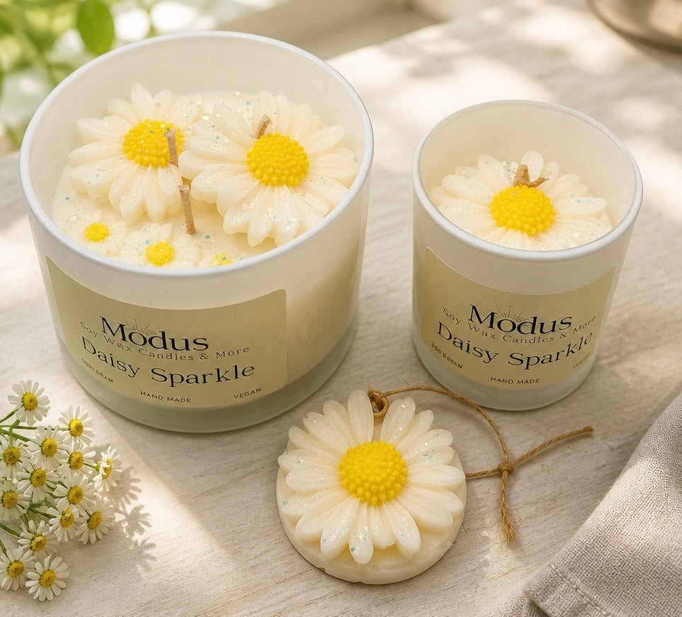 Daisy Sparkle sojawas geurkaars.