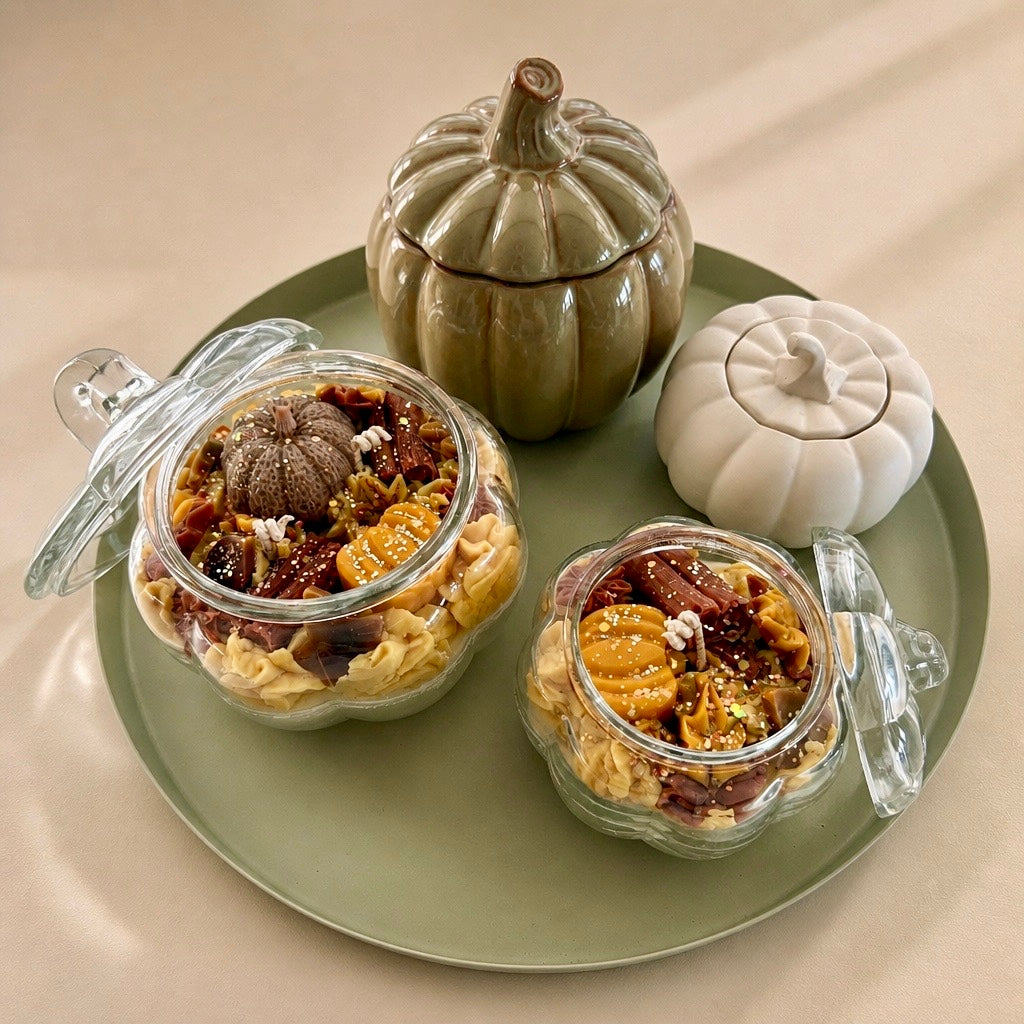 Pumpkin Spice en Kaneel sojawas geurkaars. - Modus Candles & More