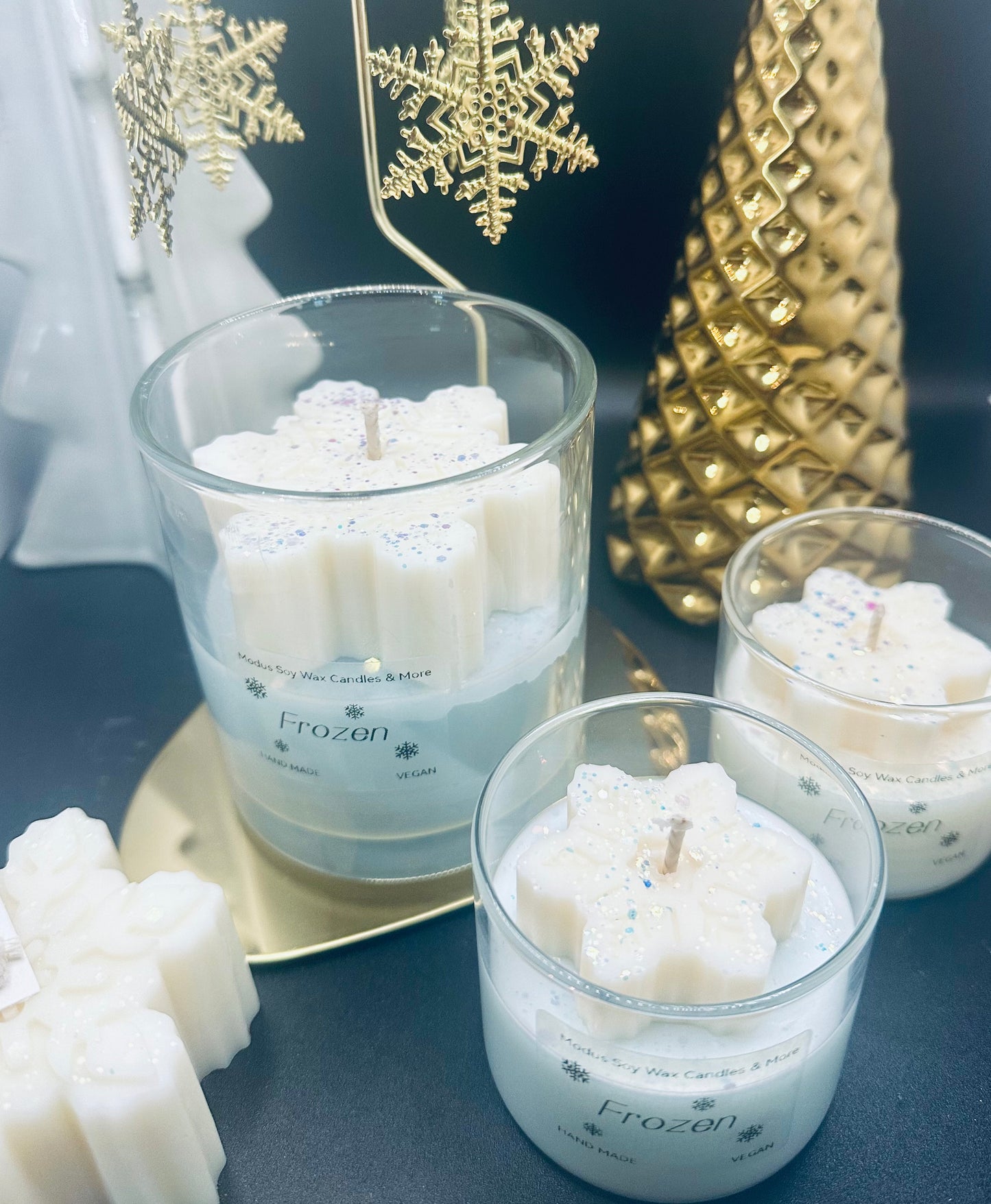 Frozen sojawas geurkaars.