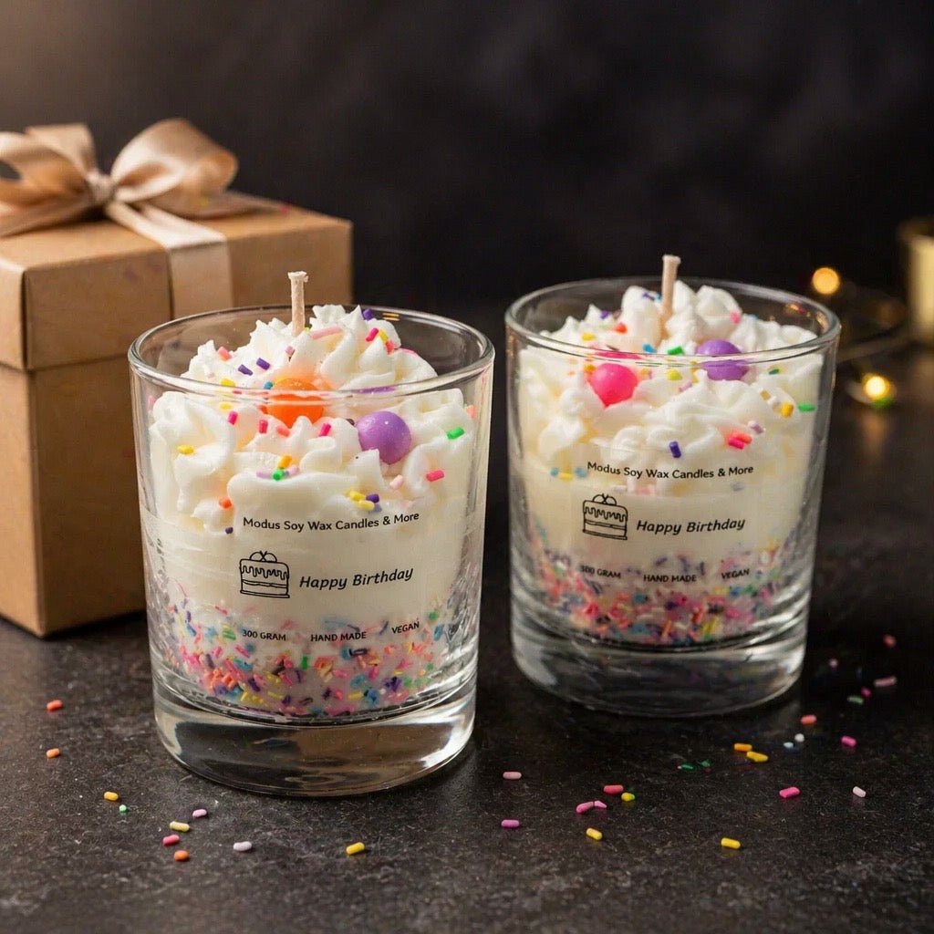 Happy Birthday Sojawas geurkaars - Modus Candles & More