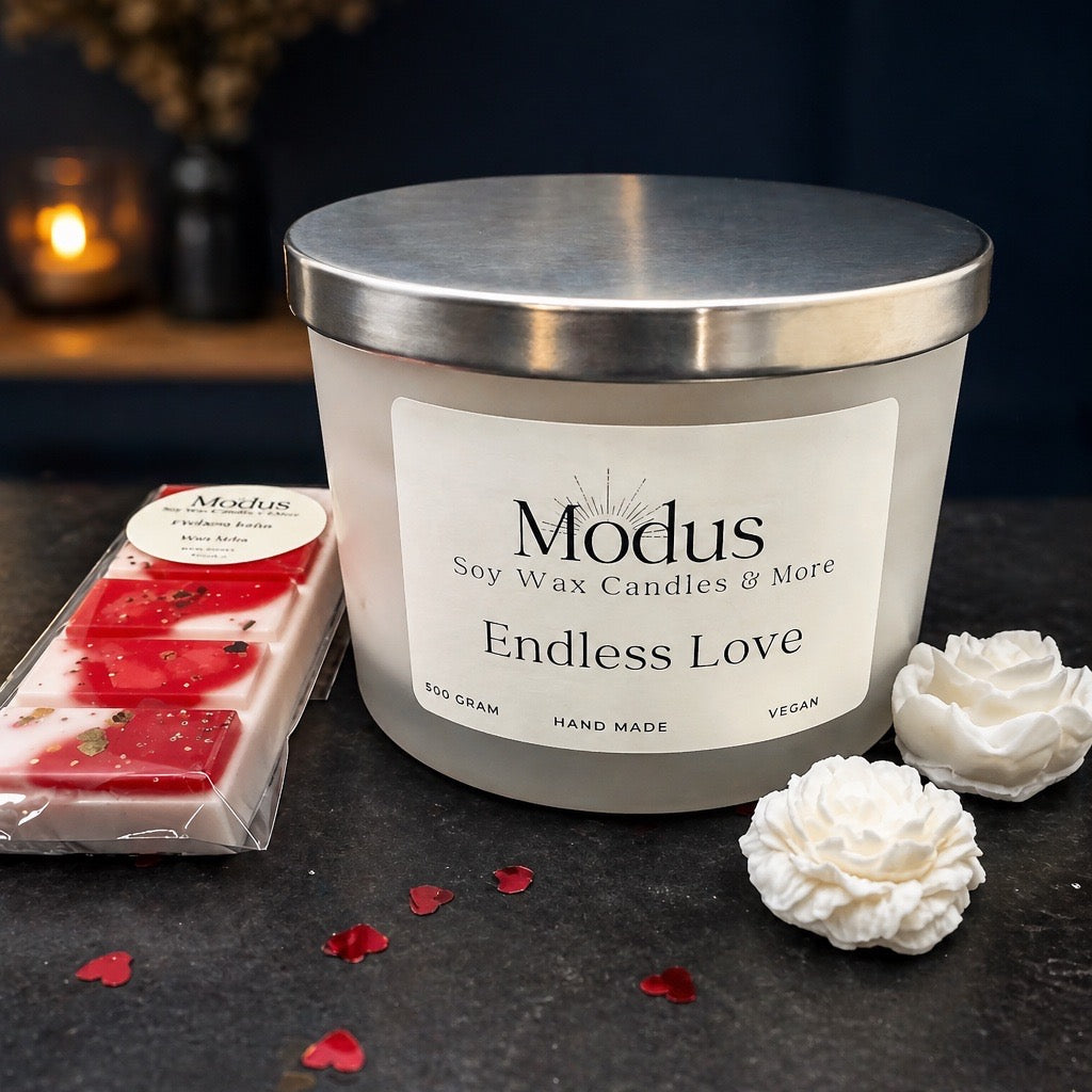 Endless love Sojawas Kaars 500 gram - Modus Candles & More