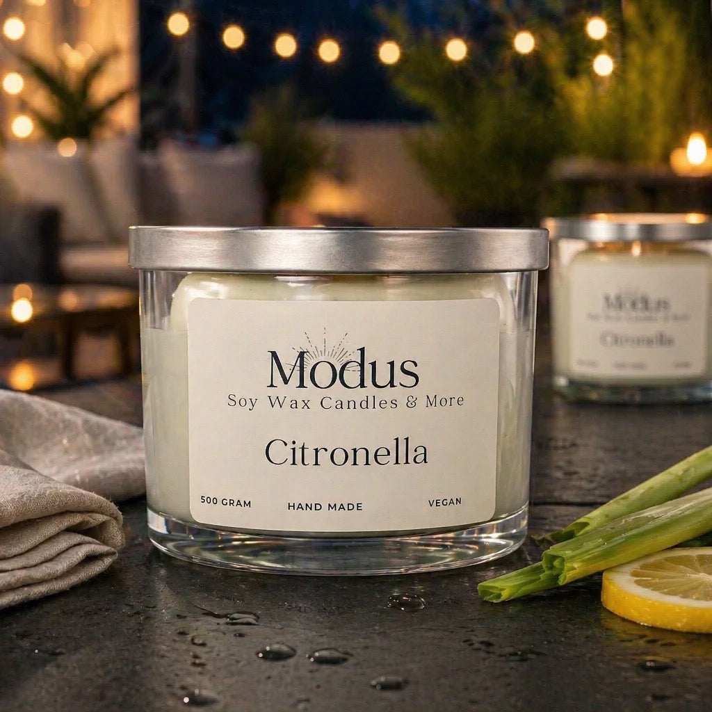 Citronella Sojawas Kaars - Modus Candles & More