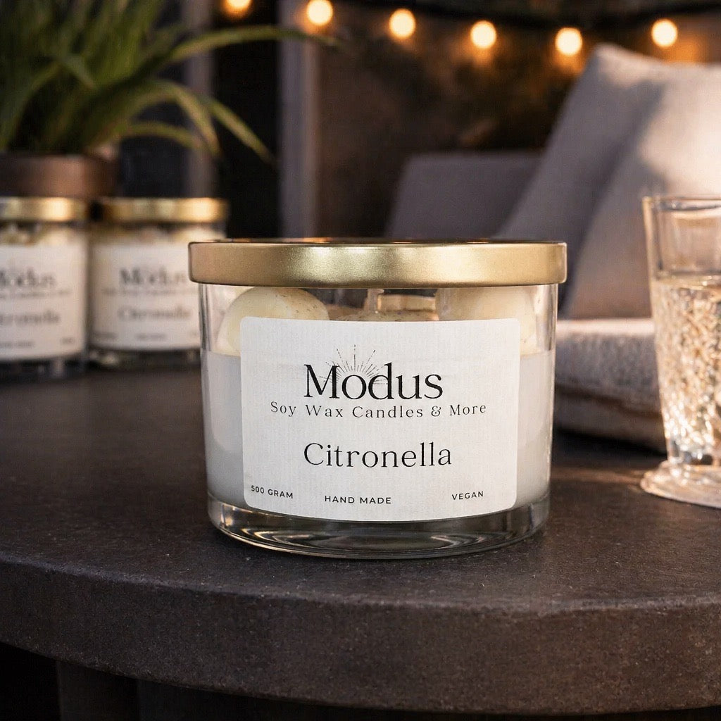 Citronella Sojawas Kaars - Modus Candles & More