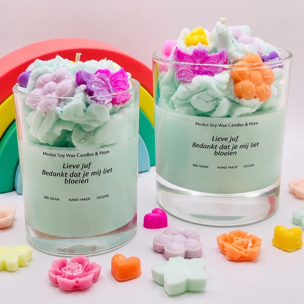 Lieve Juf of Meester Sojawas Kaars - Modus Candles & More