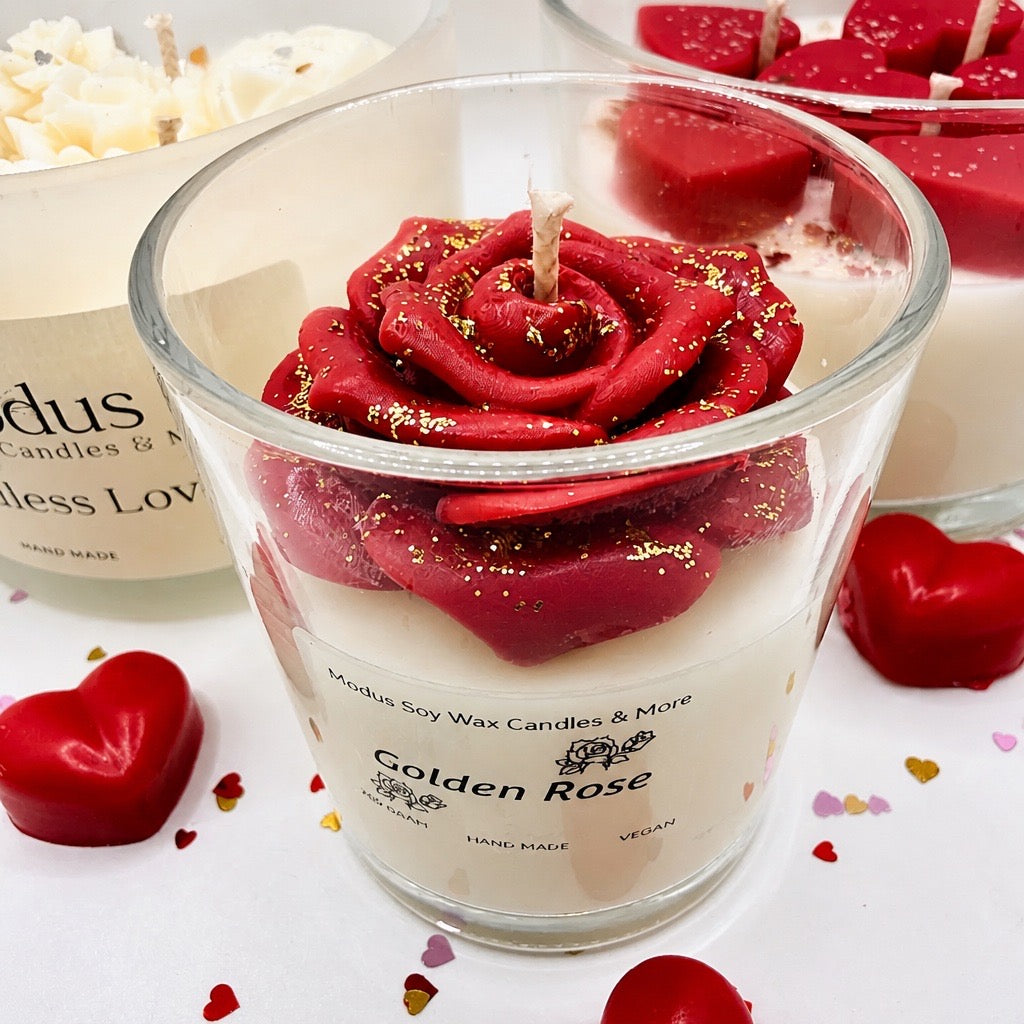 Golden Rose Sojawas geurkaars - Modus Candles & More