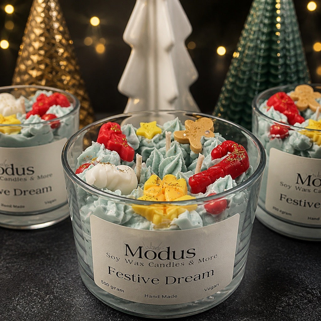 Festive Dream Sojawas geurkaars - Modus Candles & More