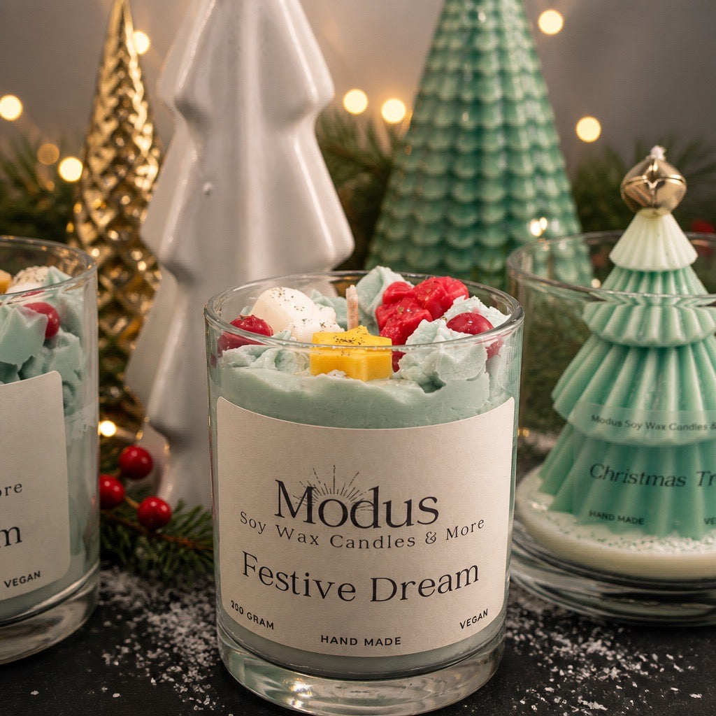 Festive Dream Sojawas geurkaars - Modus Candles & More