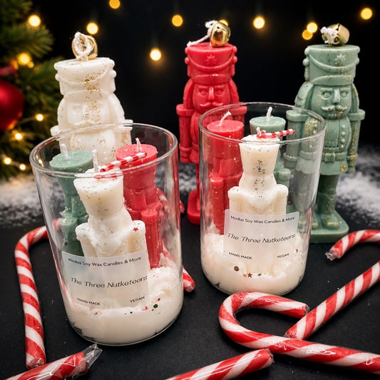 The Three Nutketeers Sojawas geurkaars - Modus Candles & More