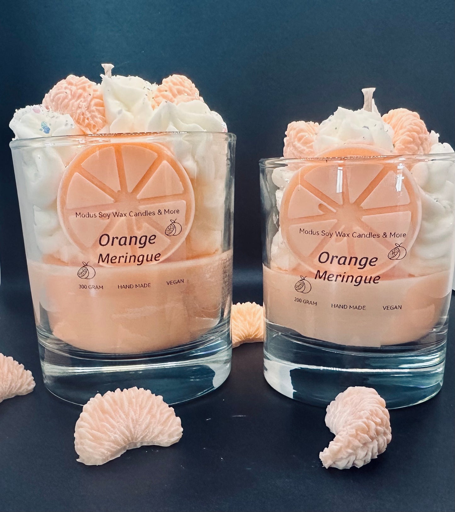 Orange Meringue Soy Wax Kaars - Modus Candles & More