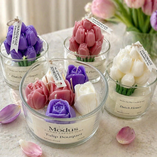 Tulip Bouquet Sojawas kaars - Modus Candles & More
