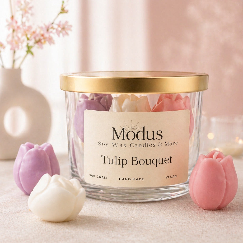 Tulip Bouquet Sojawas kaars - Modus Candles & More