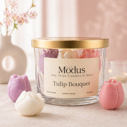 Tulip Bouquet Sojawas kaars - Modus Candles & More