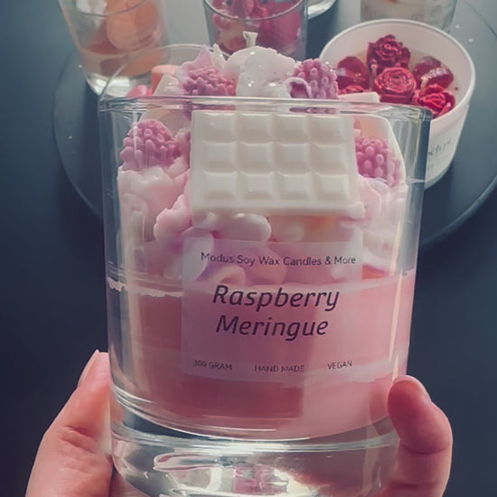 Raspberry Meringue Soy Wax Kaars - Modus Candles & More