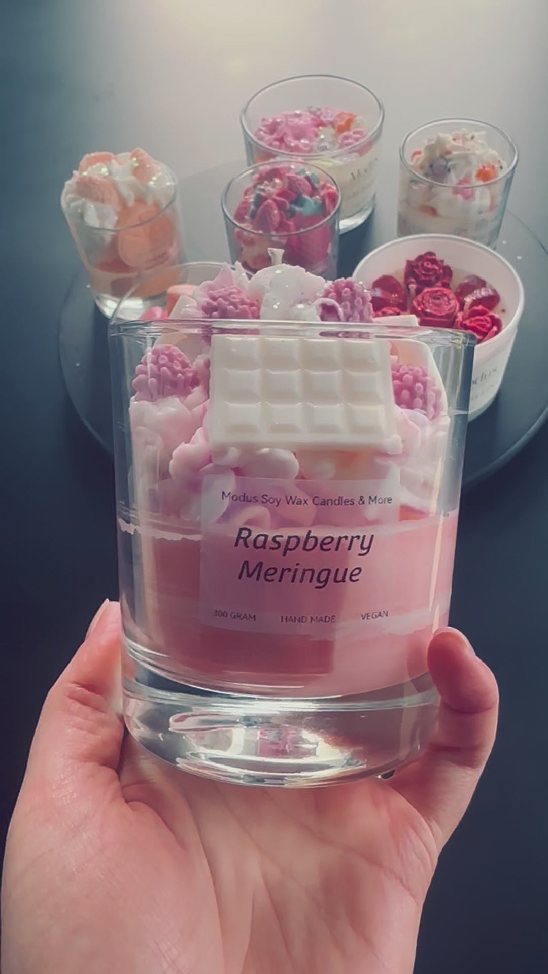 Raspberry Meringue Soy Wax Kaars - Modus Candles & More