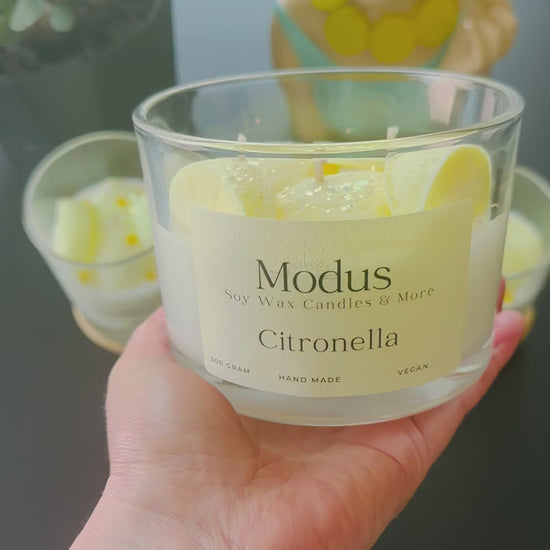 Citronella Soy Wax Kaars - Modus Candles & More