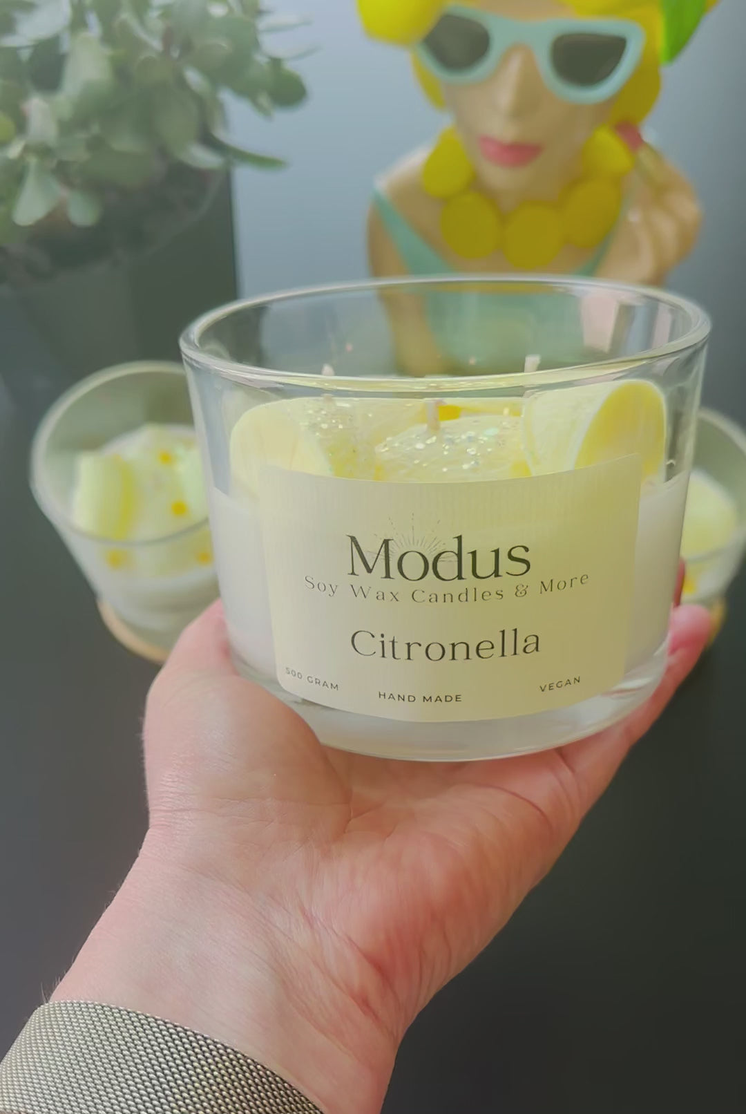 Citronella Soy Wax Kaars - Modus Candles & More