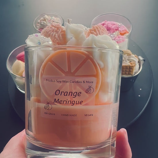 Orange Meringue Soy Wax Kaars - Modus Candles & More