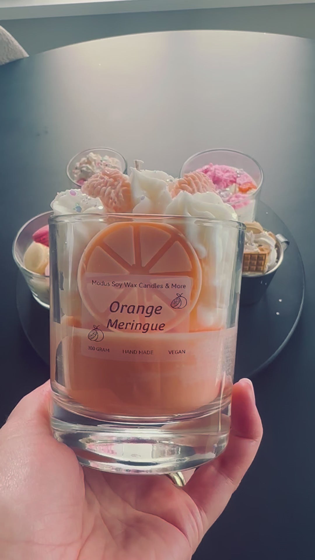 Orange Meringue Soy Wax Kaars - Modus Candles & More