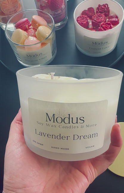 Lavender Dream Soy Wax Kaars - Modus Candles & More