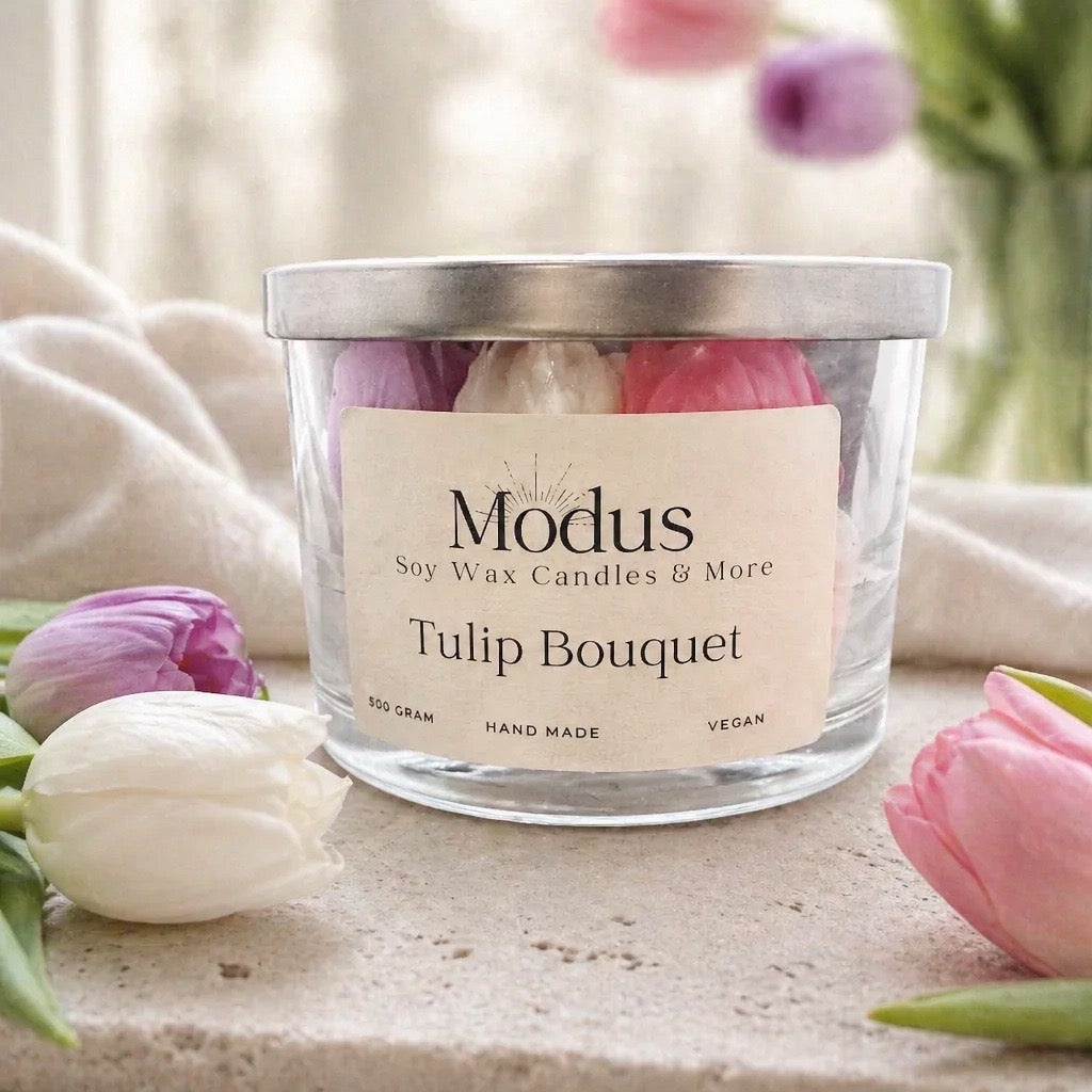 Tulip Bouquet Sojawas kaars - Modus Candles & More