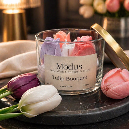 Tulip Bouquet Sojawas kaars - Modus Candles & More