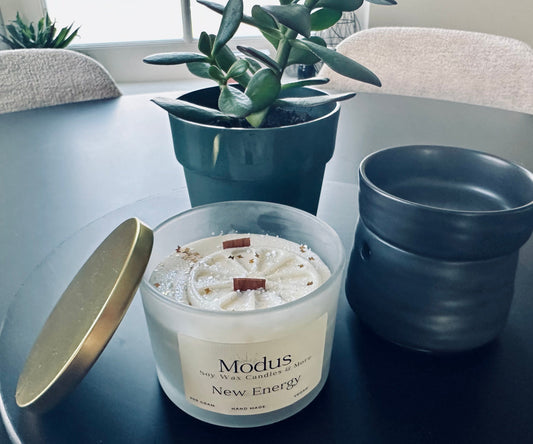 Wax Brander zwart met minimalistisch design - Modus Candles & More